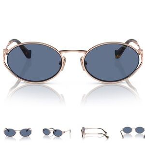 Miu Miu Gold and Blue Sunglasses Accessories